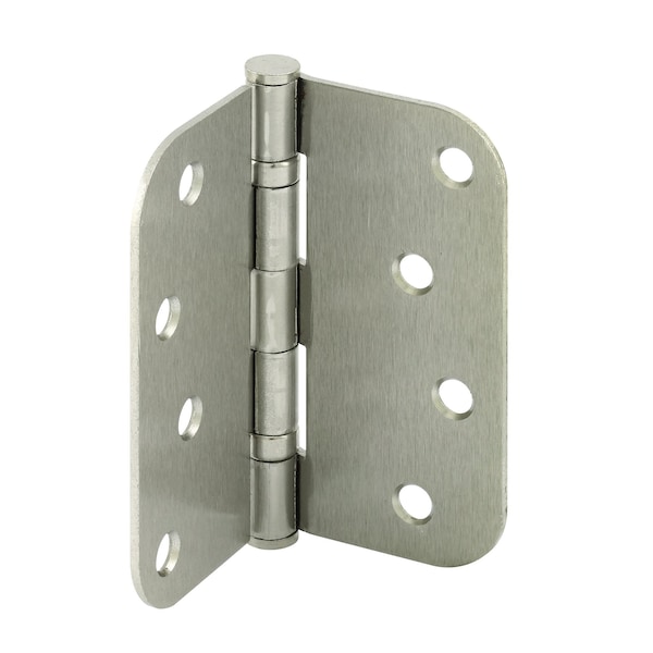 Prime-Line Door Hinge Commercial Smooth Pivot, 4 in. x 4 in. with 5/8 in. Radius Corners, Satin Nickel 3 Pack U 1157053 - main